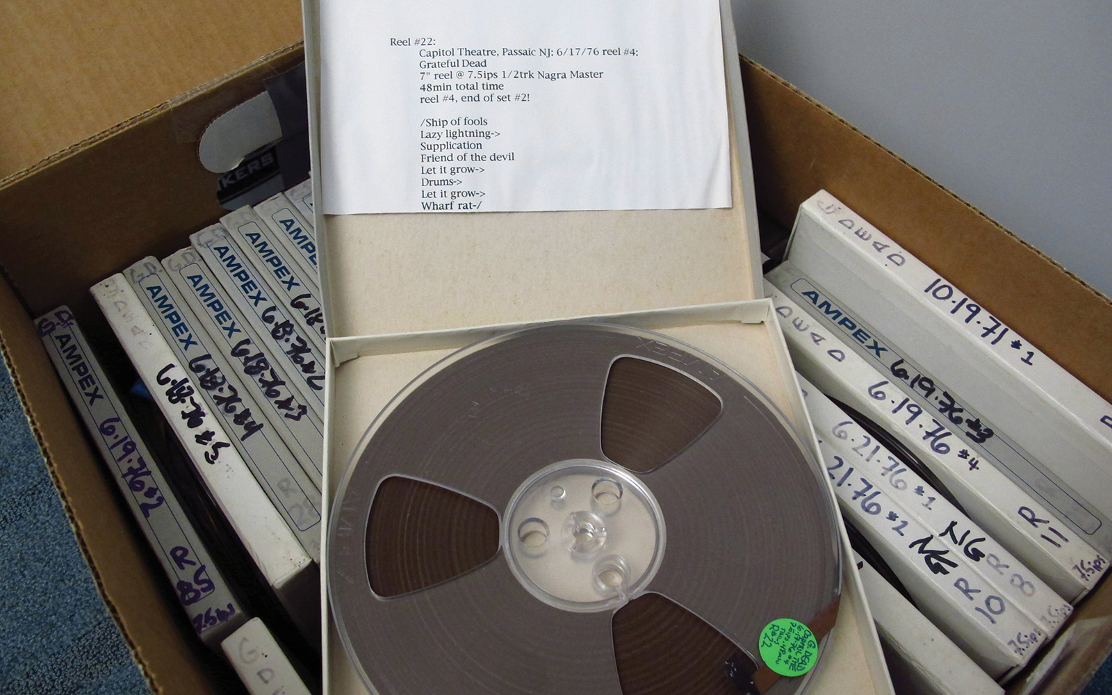 All told, ABCD recovered some 375 reels of the Grateful Deads live recordings.