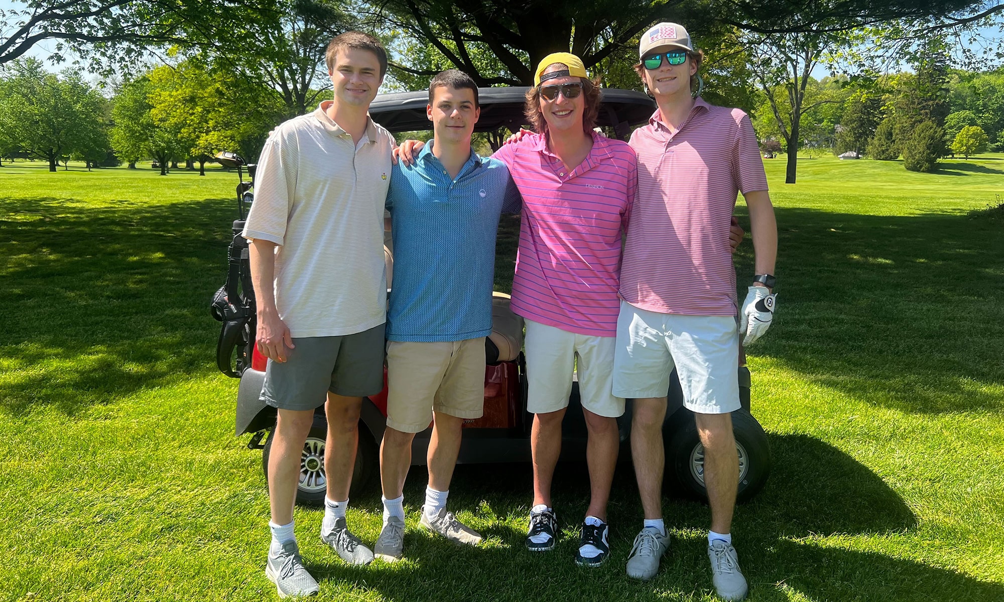 Charlie Gray, Colson Stutz, Nate Swift, and Andrew Fluri at the ز,Ȳַ
######### Golf Course.