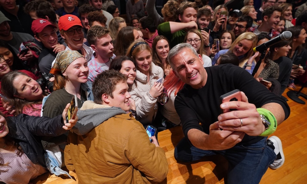 Steve Carell on stage during his visit to ز,Ȳַ
#########