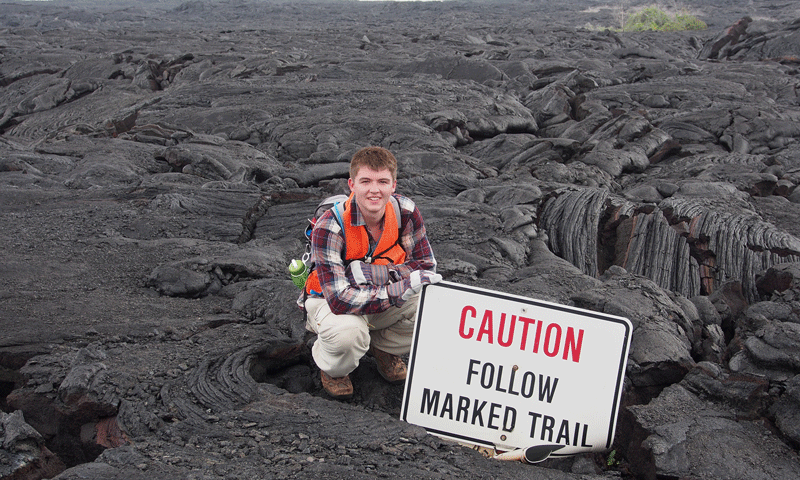 hawaii sign that says follow marked trail
