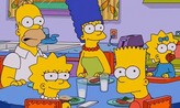 the Simpsons eating dinner