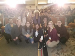 students are pictured with Angela Davis