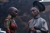 Danai Gurira as Okoye and Angela Bassett as Ramonda in Marvel Studios Black Panther: Wakanda Forever. (Eli Ad / Marvel)