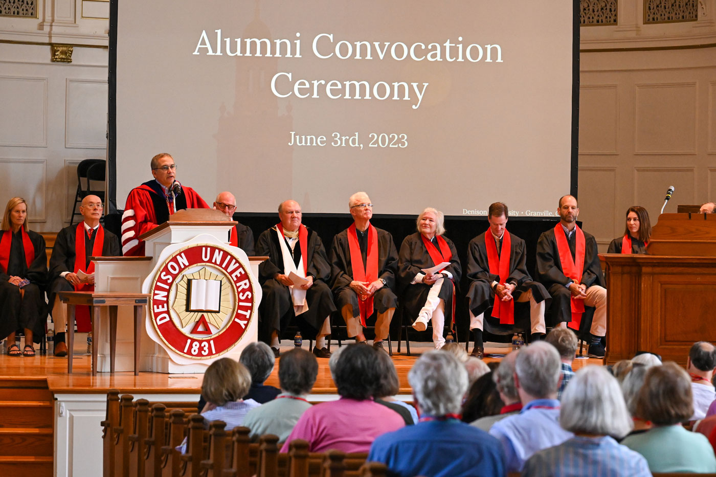 2023 Alumni Citation Recipients with President Adam Weinberg