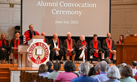 2023 Alumni Citation Recipients with President Adam Weinberg